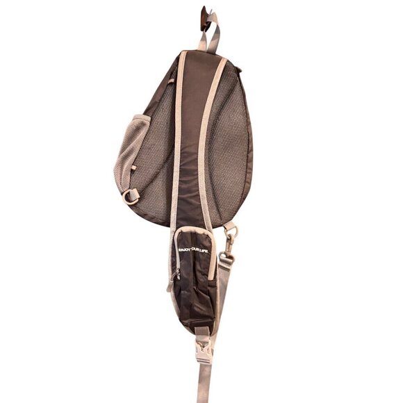 Waterfly Black Sling Backpack Travel Hiking Chest Bag Daypack - Picture 3 of 12